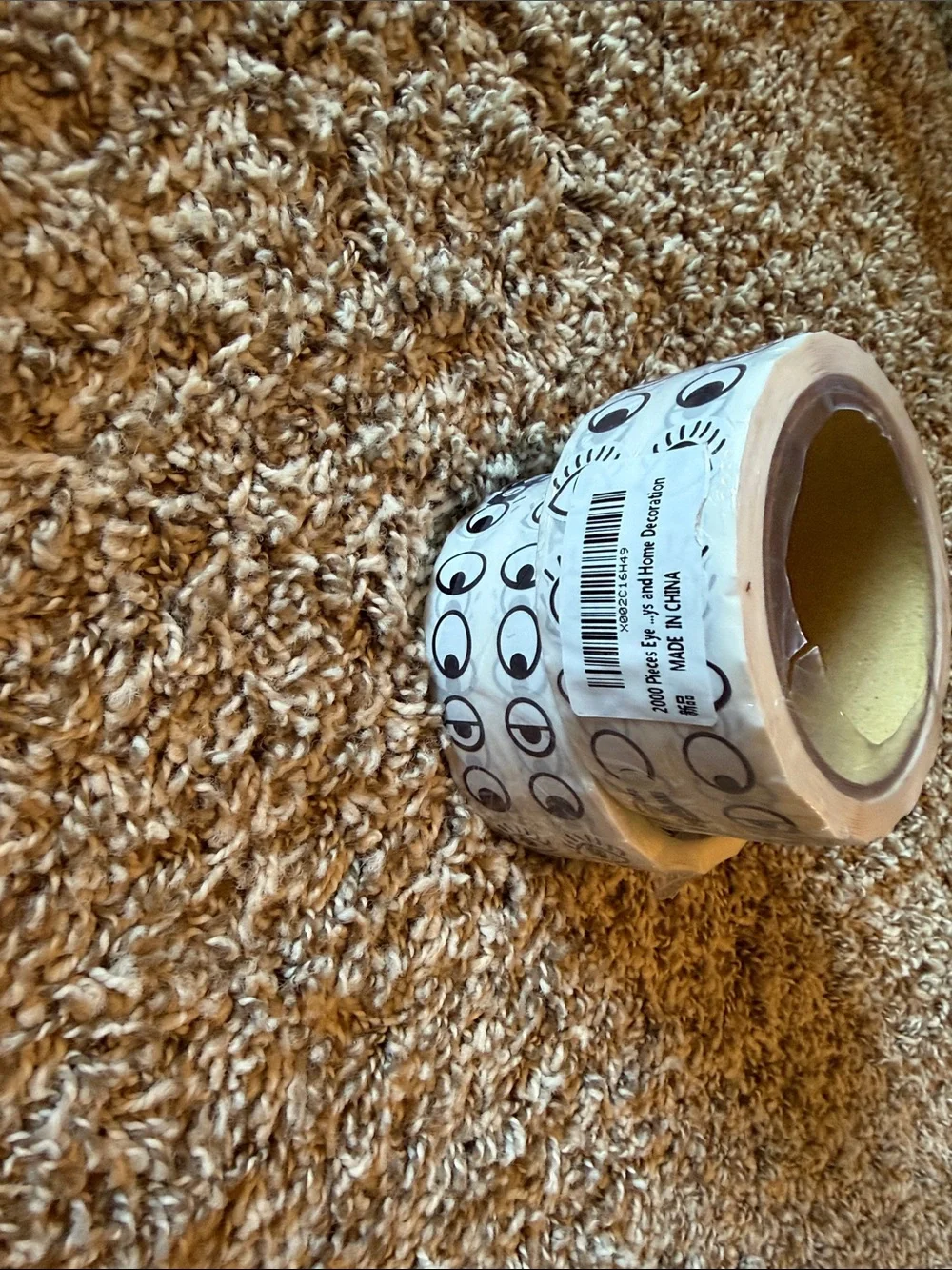 Eye Sticker Rolls - Black on White